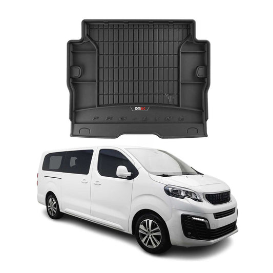 OMAC Gummi Kofferraumwanne für Peugeot Traveller 2016-2025 Langer TPE Schwarz