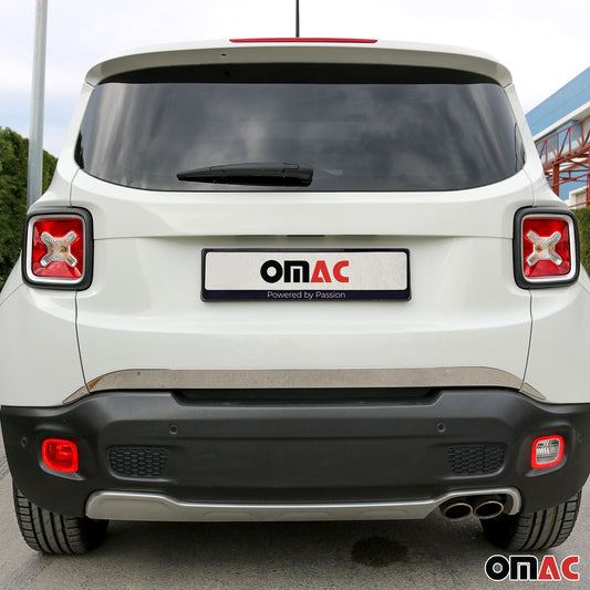 Bandă decorativă portbagaj, bandă decorativă spate pentru Jeep Renegade 2019-2024, oțel inoxidabil cromat, set 3 piese