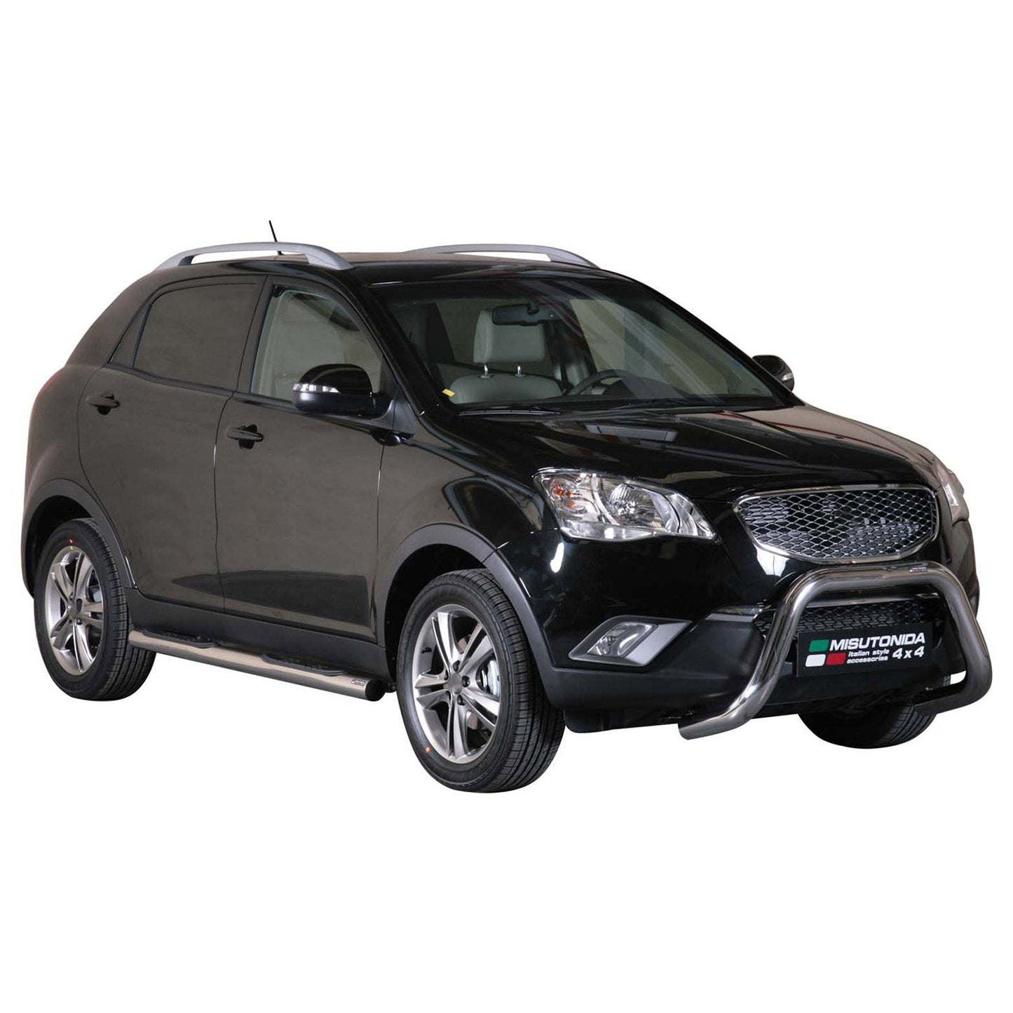 Frontbügel Frontschutzbügel für Ssangyong Korando 2011-2019 ø76mm Stahl Silber