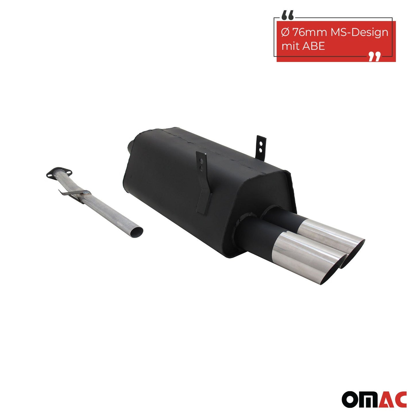 Novus Sportauspuff für BMW 3er E36 316 / 318 2x76mm MS-Design mit ABE