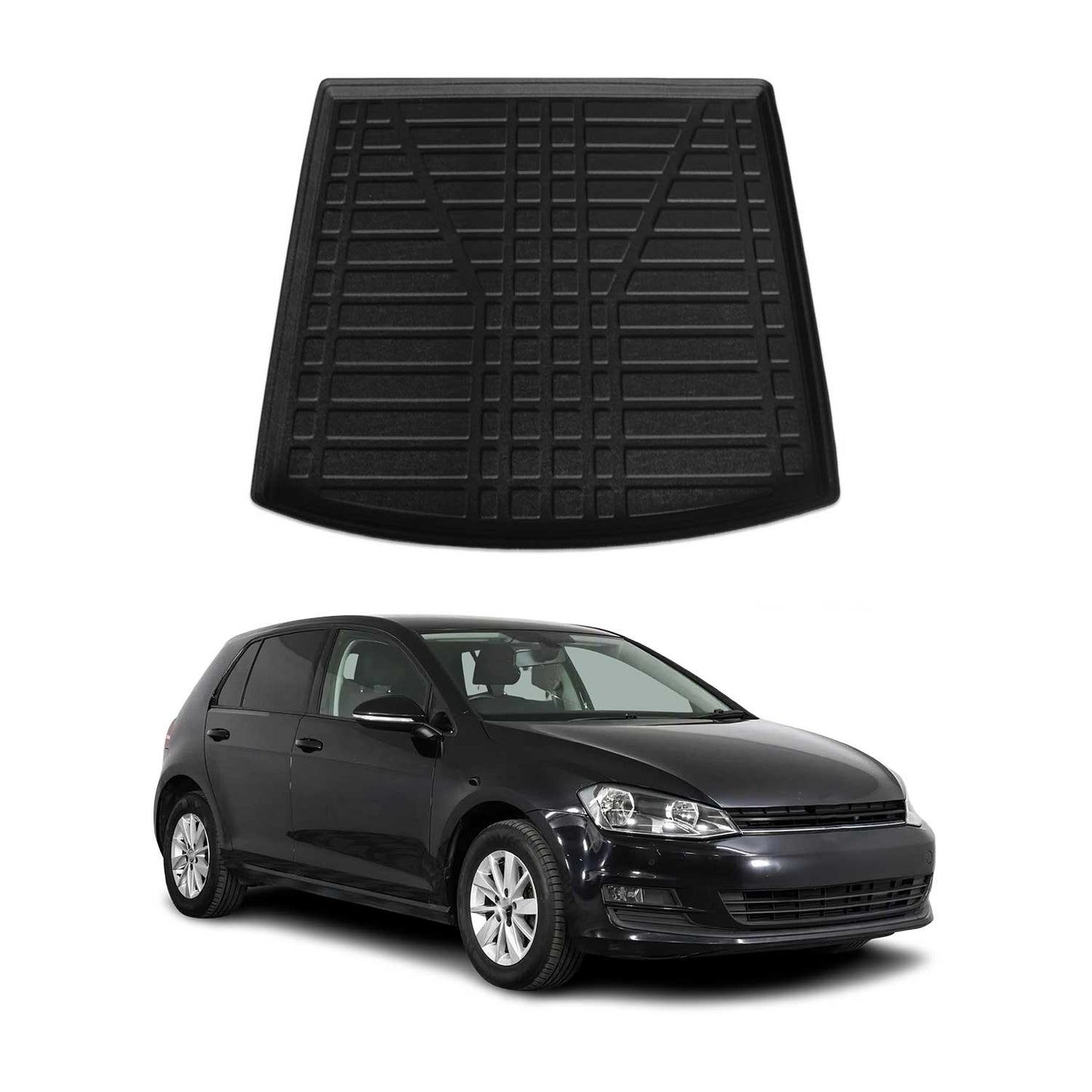 Căptușeală portbagaj/cargo pentru VW Golf 2013-2019 Variant, cauciuc TPE, negru