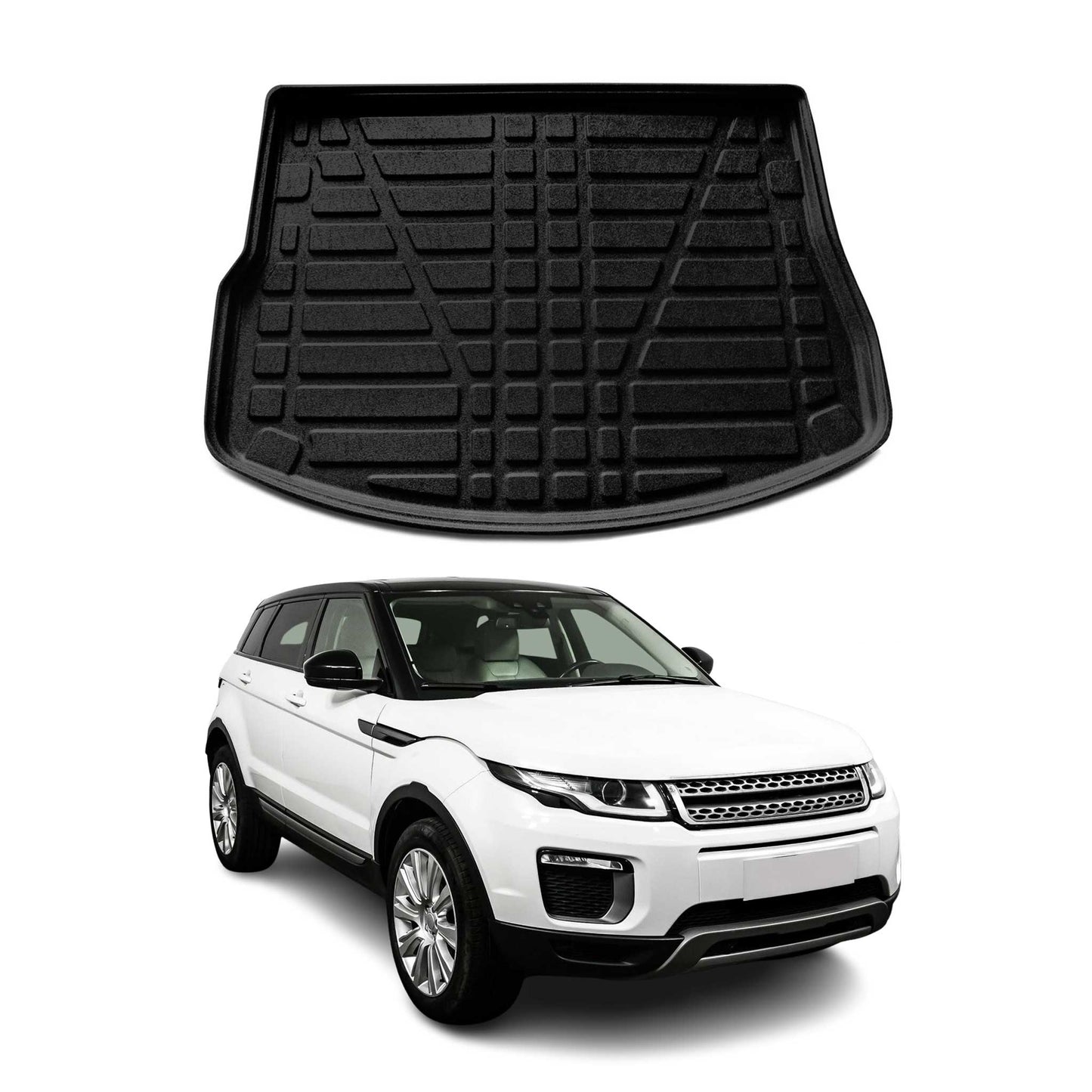 Kofferraumwanne Laderaumwanne für Range Rover Evoque 2012-2025 Gummi TPE Schwarz