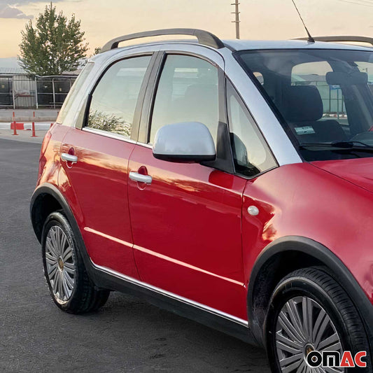 Benzi decorative pentru geamuri Suzuki SX4 2013-2025, oțel inoxidabil cromat, 4 bucăți