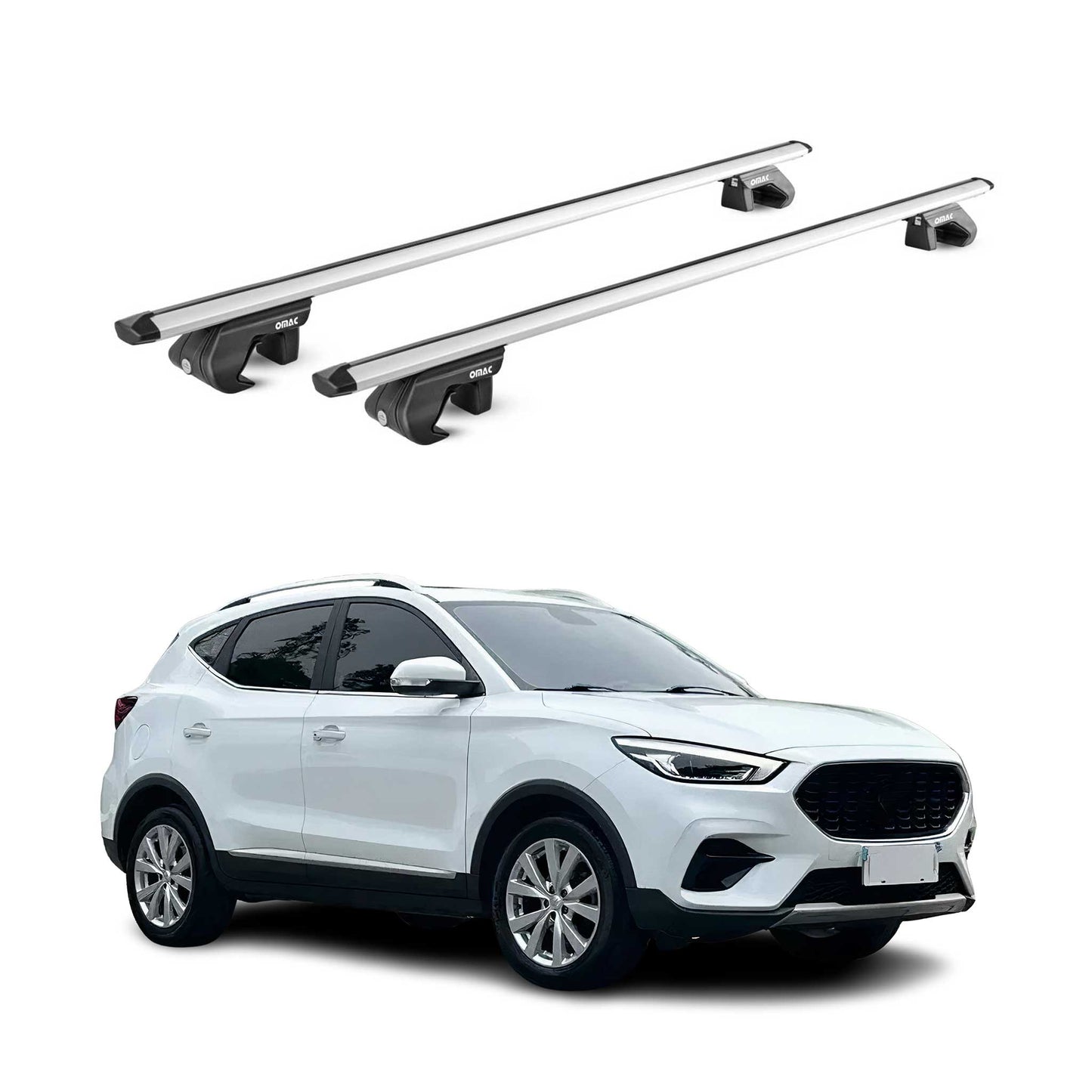 Suport portbagaj plafon pentru MG ZS 2017-2024 90kg aluminiu argintiu 2 buc ABE