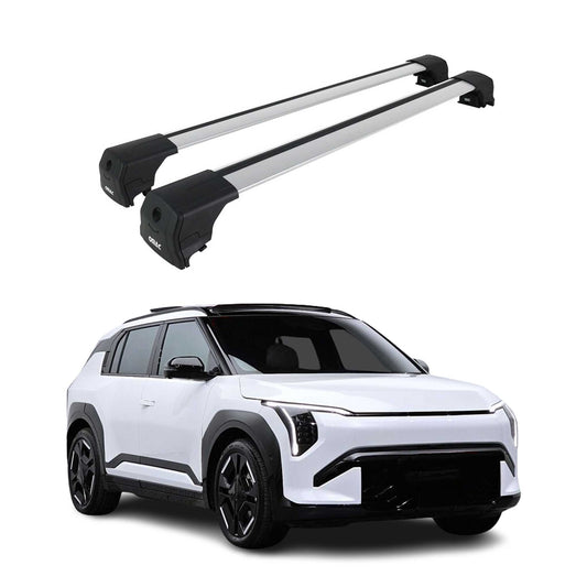 Dachträger Grundtäger für Kia EV3 2024-2025 75kg Aluminium Silber 2 tlg