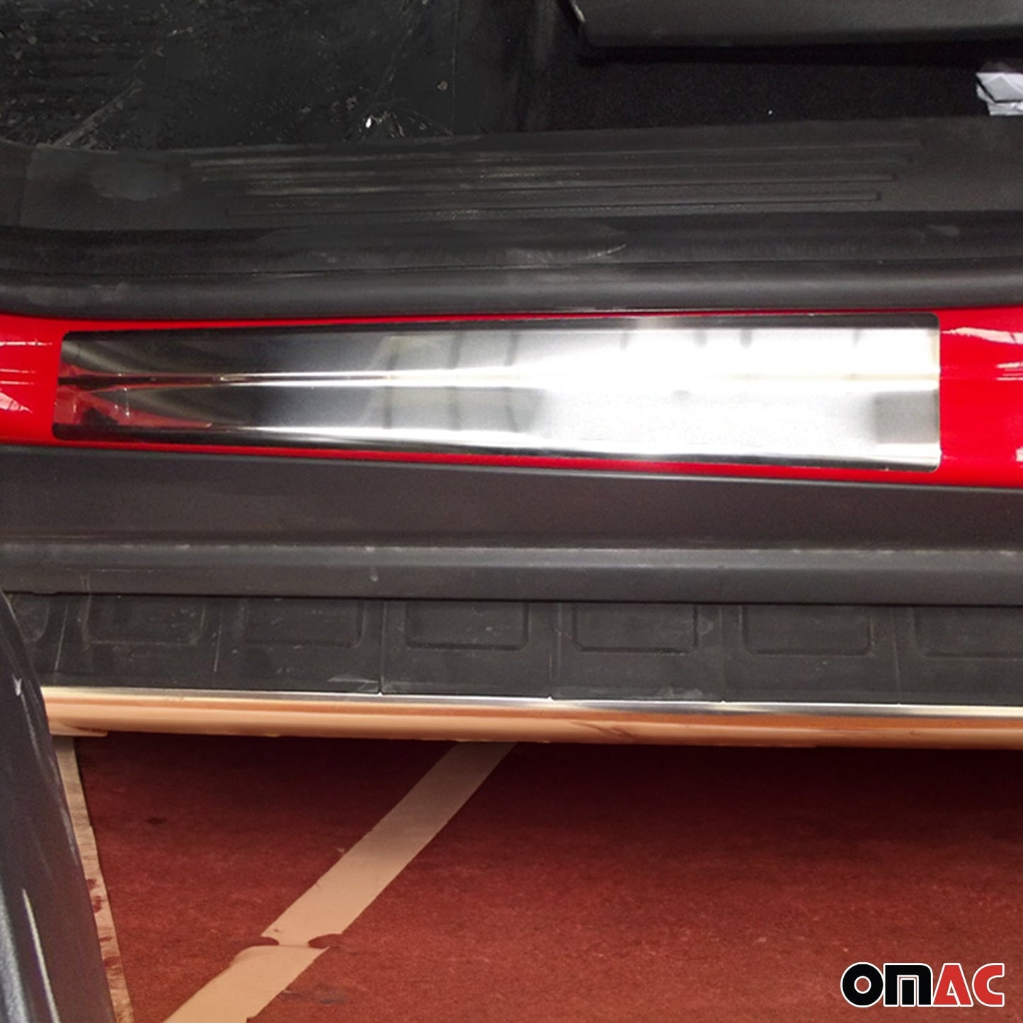 Protecții prag ușă pentru Ford Tourneo Courier 2014-2024, oțel inoxidabil, 4x