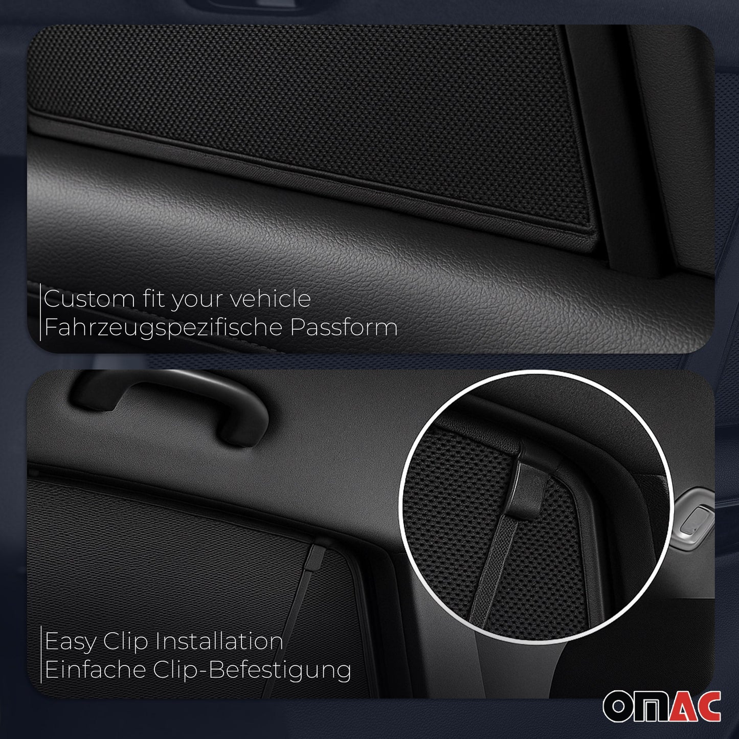 Sonnenschutz Seitenfenster für Ford Mondeo mk5 Limo 2012-2022 Heckscheibe 2tlg