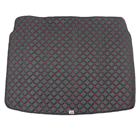 Kofferraumwanne Kofferraummatte PU-Leder für Jeep Renegade 2014-2024 Schwarz Rot