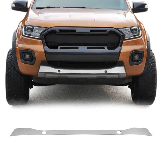Benzi decorative grilă auto pentru Ford Ranger 2018-2020, oțel inoxidabil, argintiu, set 3 piese