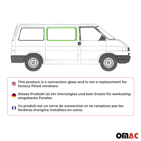 Szyba boczna samochodowa VW T4 Transporter 1990-2003 Przód prawa L1 L2