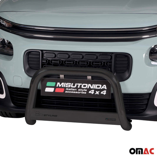 Bară de protecție/buton față pentru Citroen Berlingo 2018-2025 ø63mm oțel negru