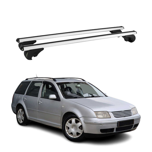 Portbagaj de plafon pentru VW Bora Variant 1999-2005 75kg aluminiu argintiu 2 buc