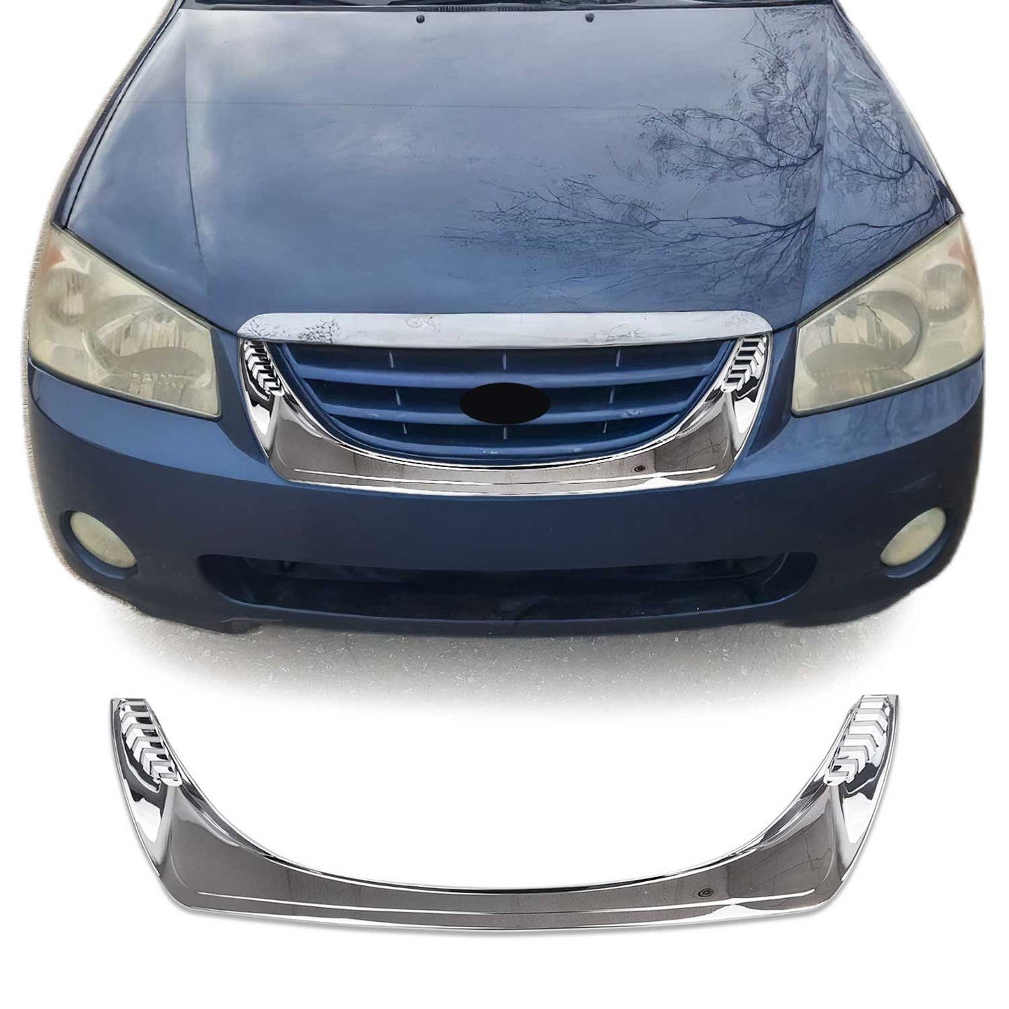 Kühlergrill Grillleisten für Kia Cerato 2004-2006 ABS Chrome