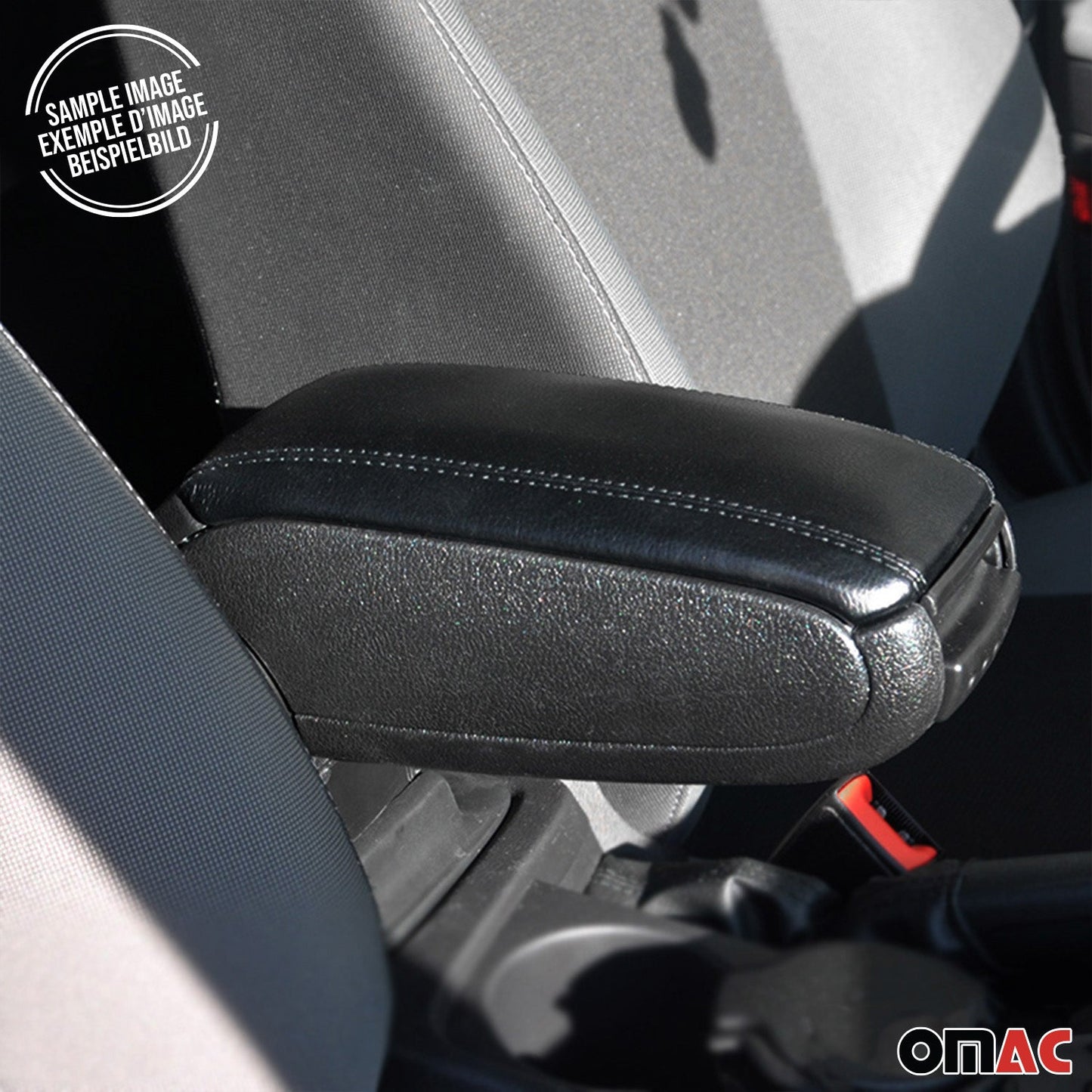 Mittelarmlehne Armlehne Mittelkonsole für VW Polo 2001-2009 PU-Leder ABS Schwarz