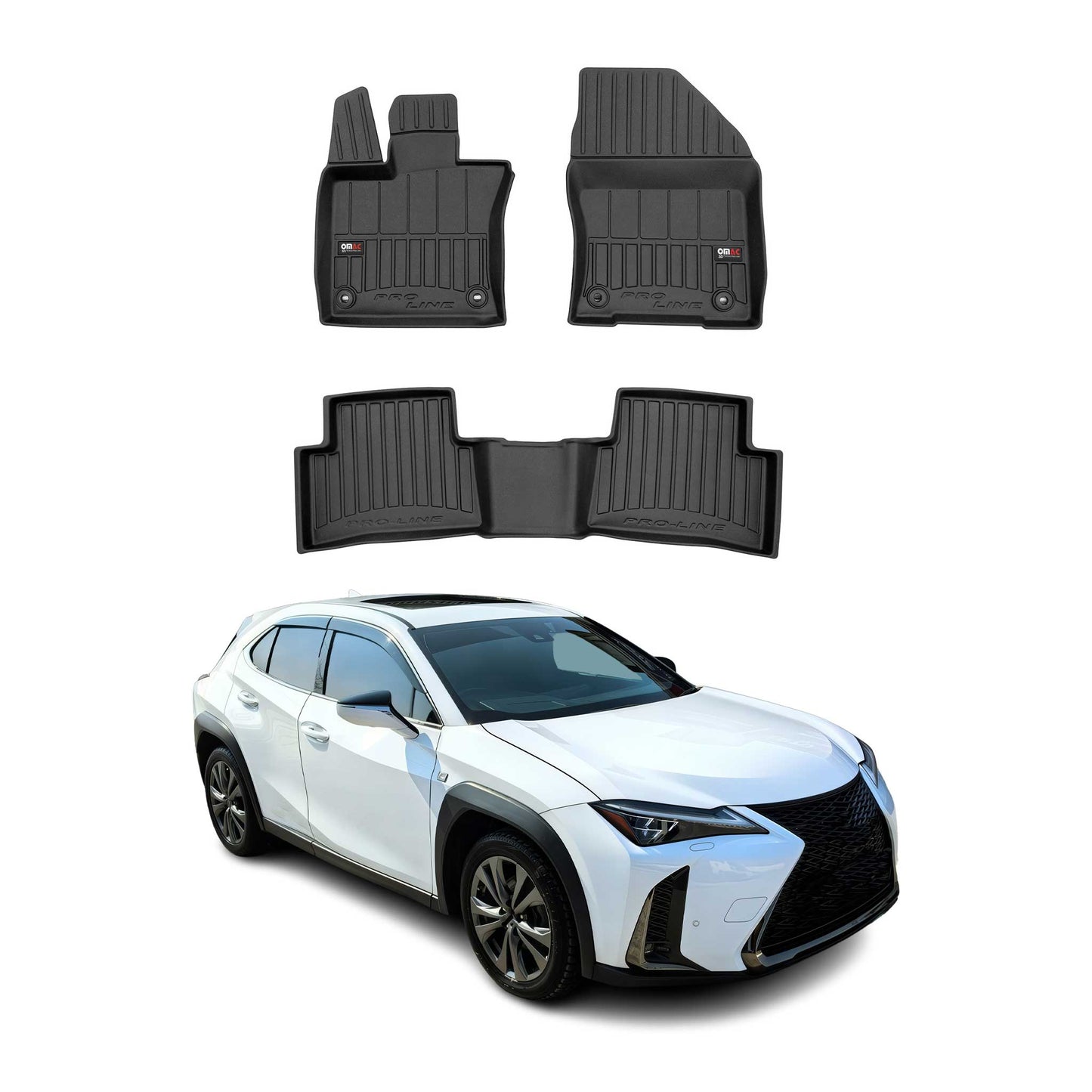 2018-2025 Lexus UX Fußmatten TPE Schwarz 4 tlg