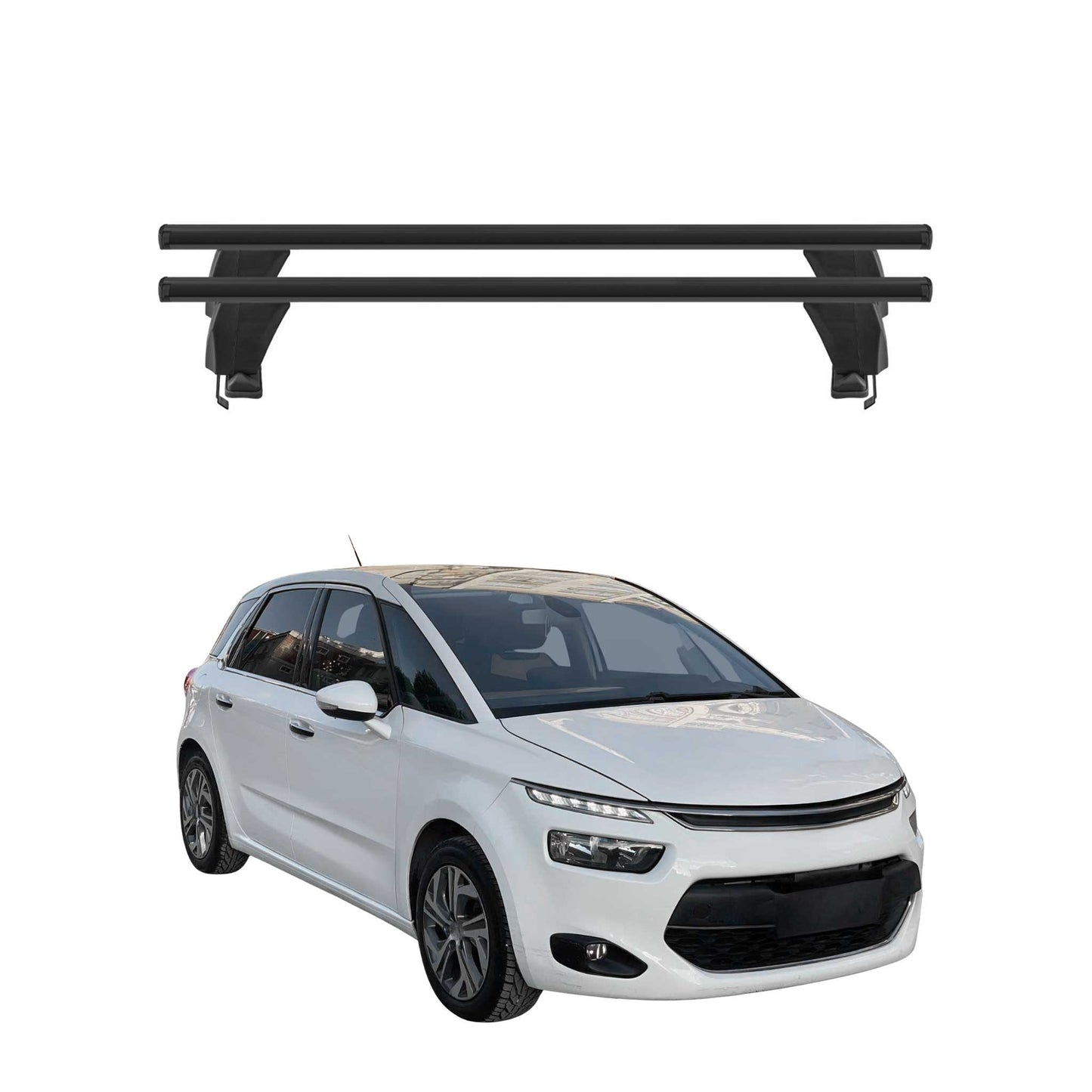 Menabo Dachträger Grundtäger für Citroen C4 Picasso 2013-2018 50kg Alu Schwarz
