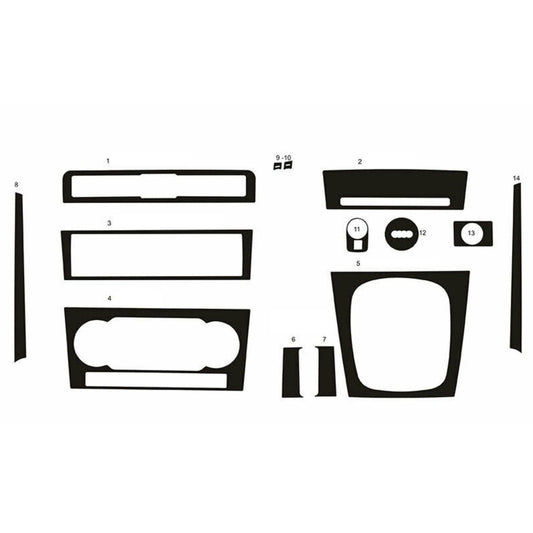 Innenraum Dekor Cockpit für Audi A3 A3 Sportback 8P 2008-2013 Titan Optik 14x