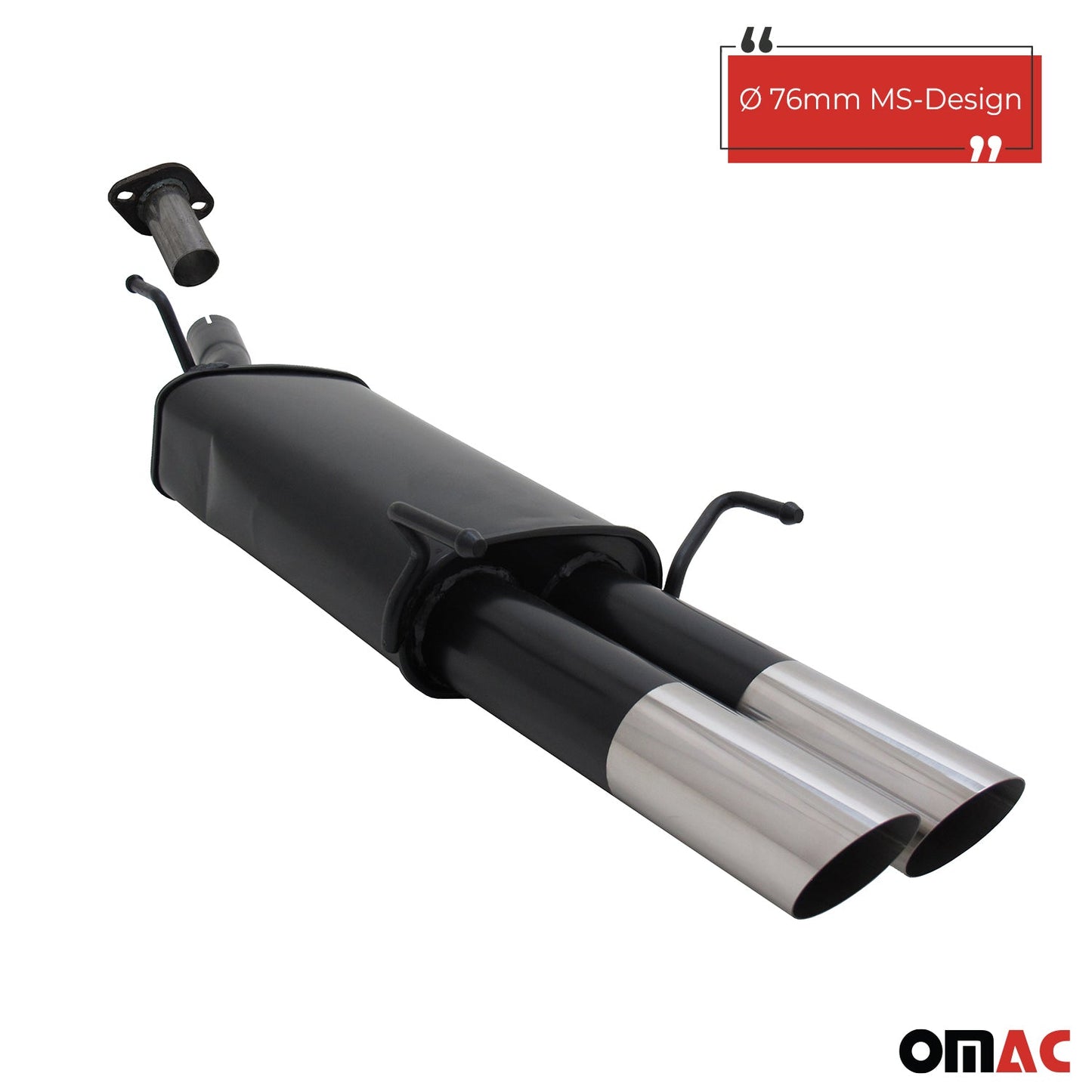 Novus Sportauspuff für Opel Astra G Coupe / Cabrio 2x76mm MS-Design