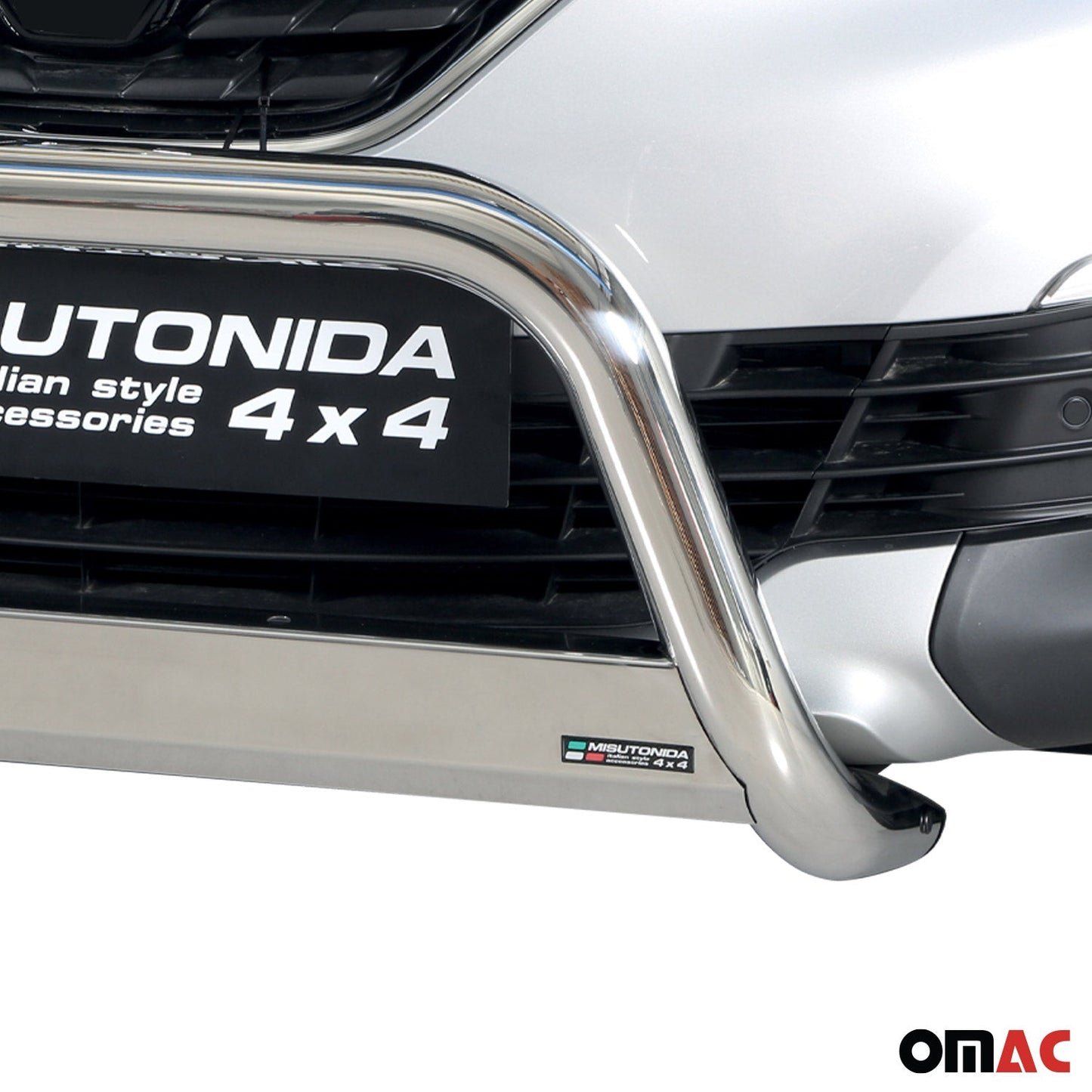 Bară de protecție/buton față pentru Renault Captur 2017-2019, ø63mm, oțel, argintiu