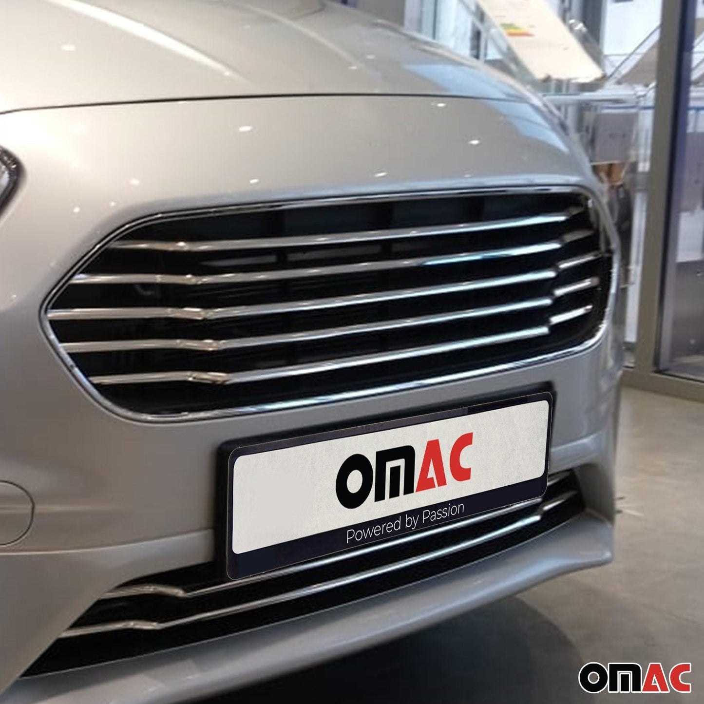 Benzi decorative grilă auto pentru Ford Tourneo Transit Courier 2018-2024, crom închis, 5x