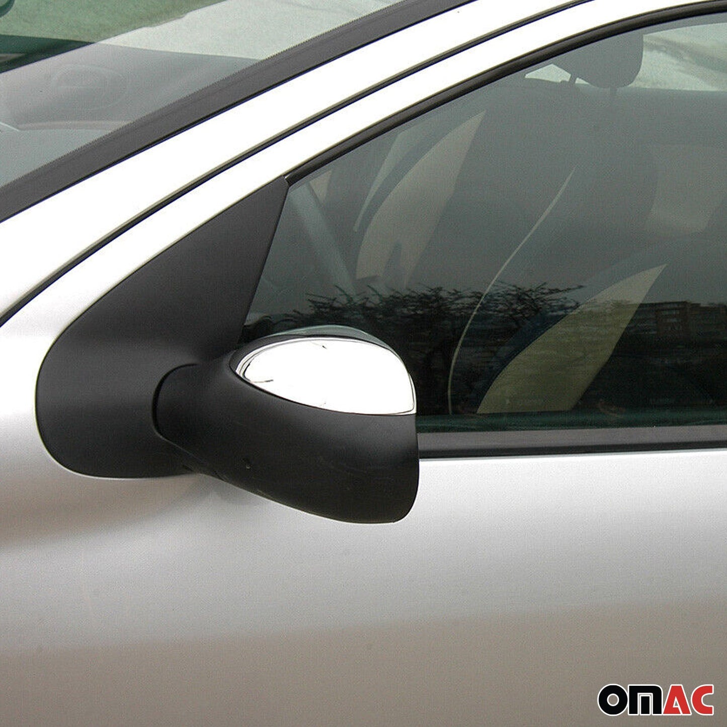 Spiegelkappen Spiegelabdeckung für Citroen C2 2003-2009 Edelstahl Silber 2tlg