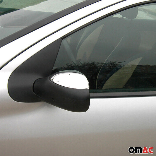 Spiegelkappen Spiegelabdeckung für Citroen C2 2003-2009 Edelstahl Silber 2tlg