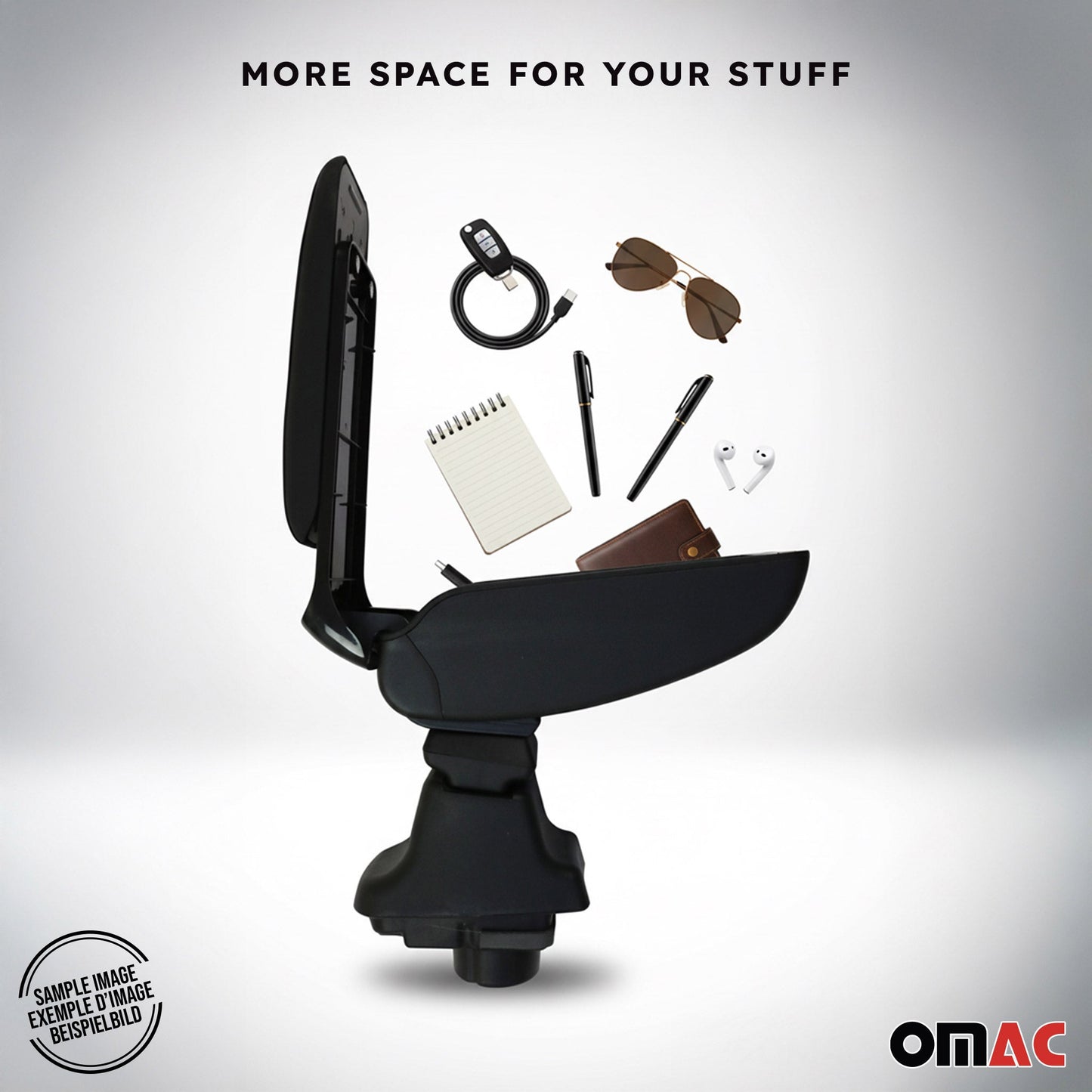 Armlehne Mittelarmlehne Mittelkonsole für VW Polo 2009-2014 PU-Leder ABS Schwarz