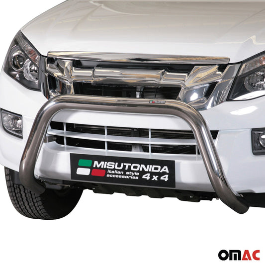Bară de protecție/buton față pentru Isuzu D-Max 2012-2019 ø76mm oțel argintiu protecție