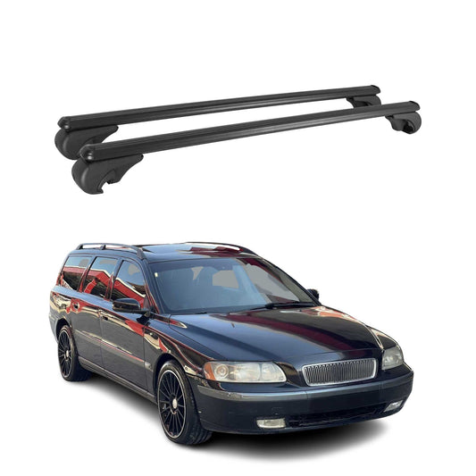 Dachträger für Volvo V70 XC70 1997-1999 Gepäckträger Grundträger Alu Schwarz 2x