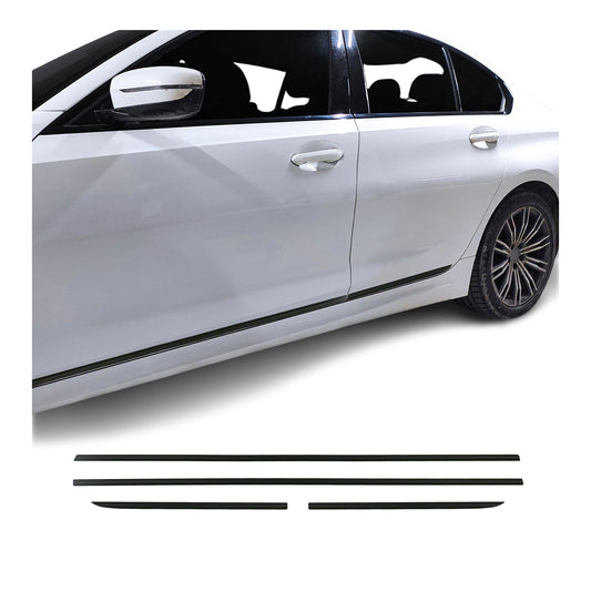 Seitentürleiste Türschutzleiste für Peugeot 508 2010-2018 Alu Schwarz 4x