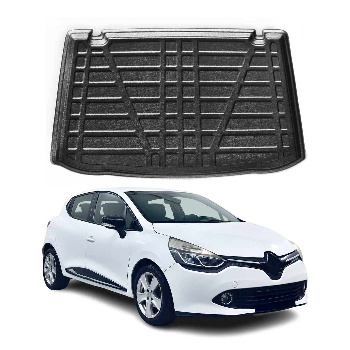 Protecție portbagaj/căptușeală pentru Renault Clio 2012-2025 5 uși, cauciuc TPE, negru