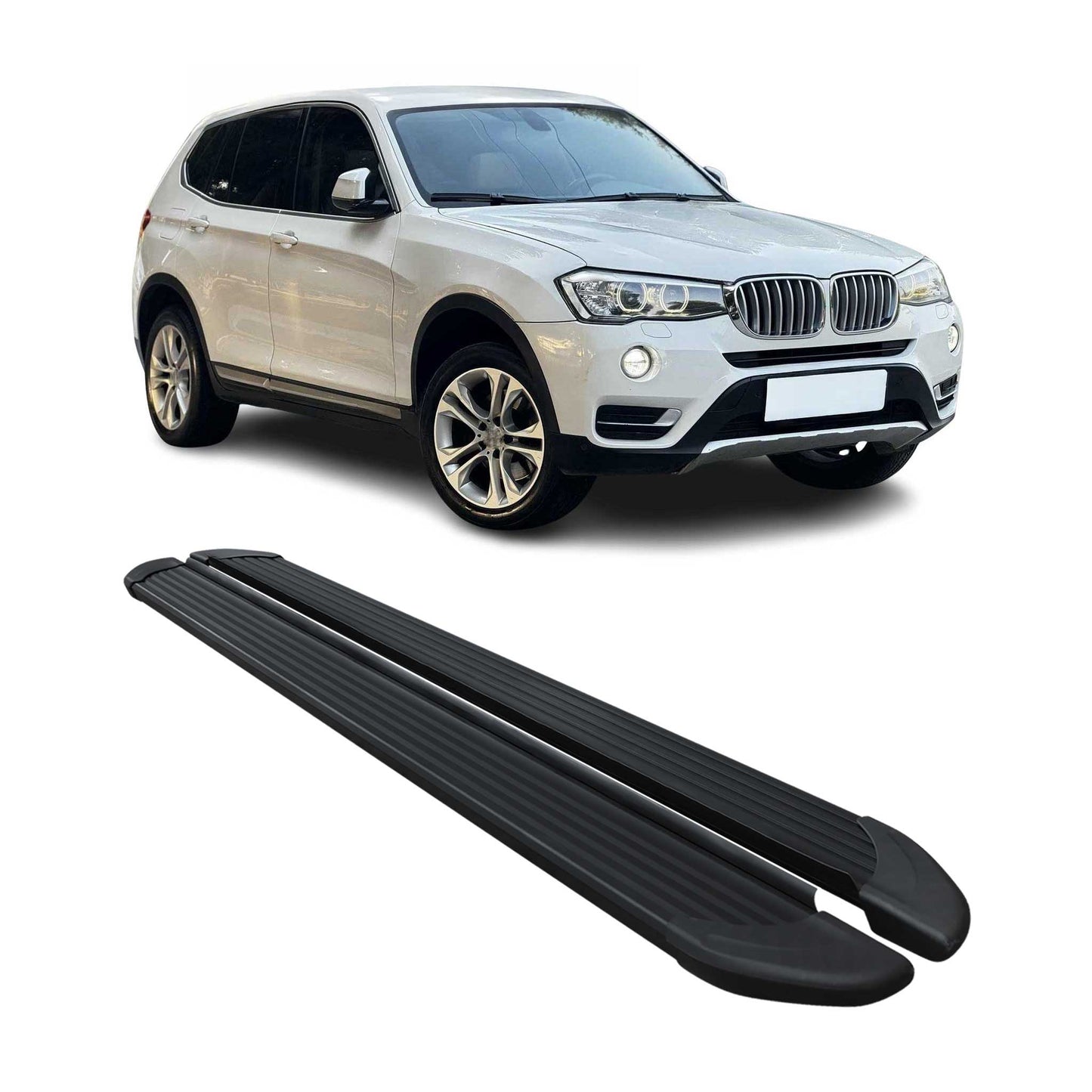 Seitenschweller Trittbretter Schweller für BMW X3 F25 2010-2017 Alu Schwarz