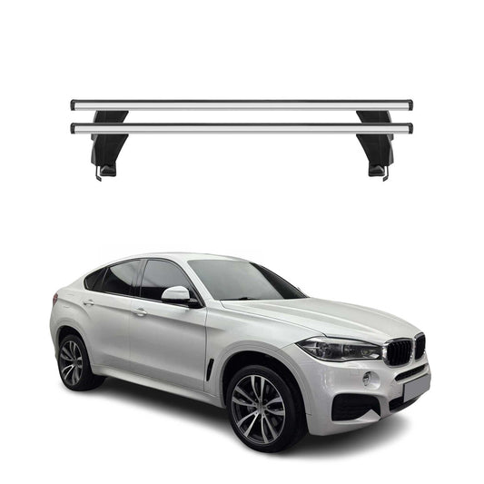 Menabo Dachträger Grundtäger für BMW X6 F16 F86 2014-2019 50kg Alu Silber 2 tlg