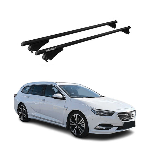 Menabo Dachträger für Opel Insignia B Sport Tourer 2017-2022 75kg Alu Schwarz 2x