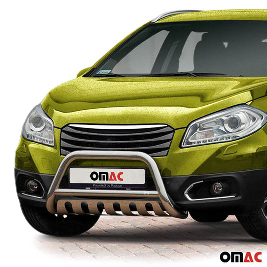 Frontbügelschutz Frontschutzbügel für Suzuki SX4 S-Cross 2013-2022 Silber ABE
