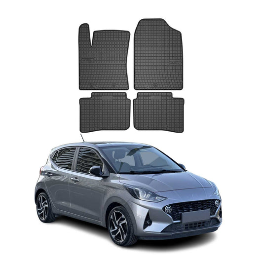 2019-2025 Hyundai i10 Fußmatten Gummi Schwarz 4 tlg
