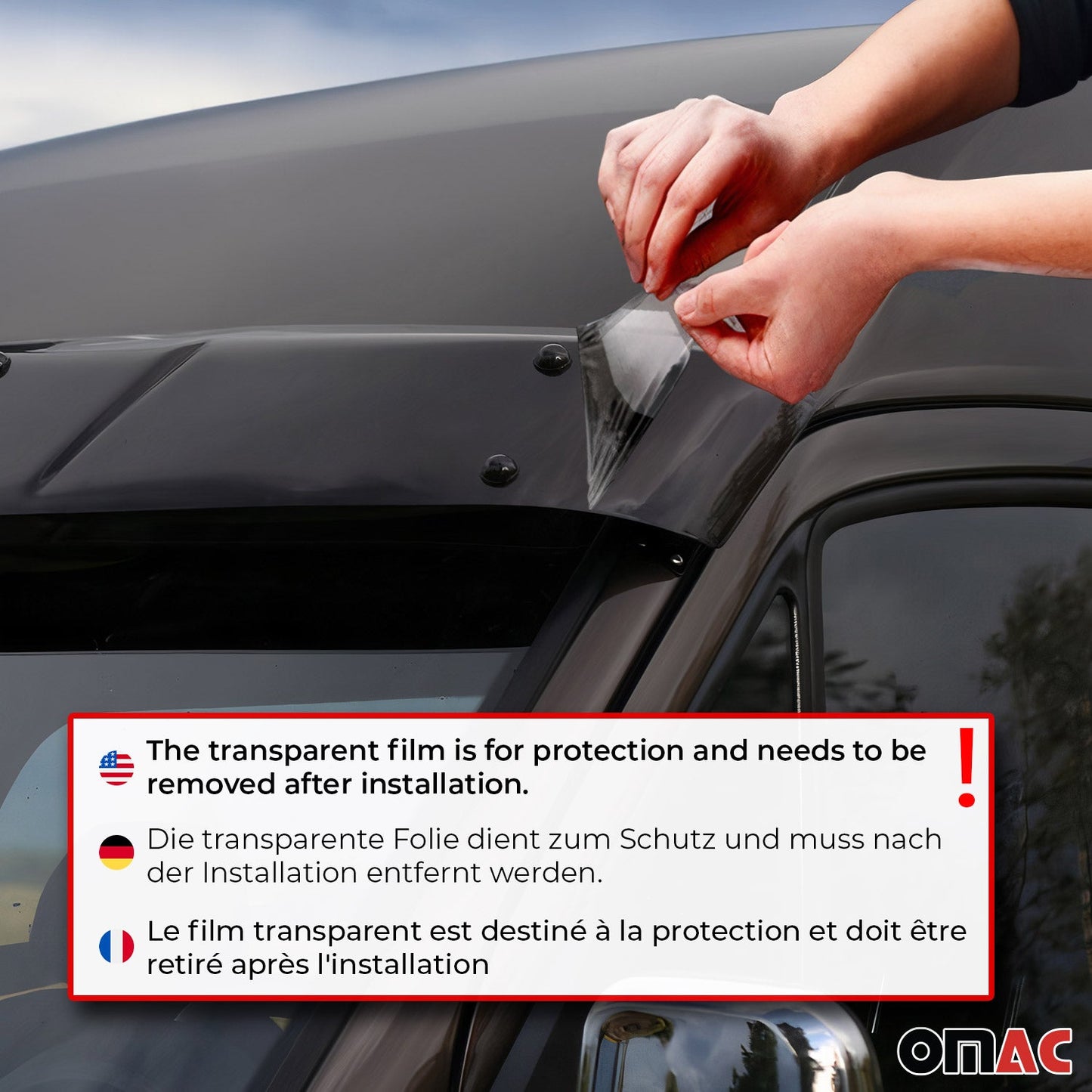 Sonnenblende äußeren Außensonnenblende für MAN TGE 2017-2025 Schwarz