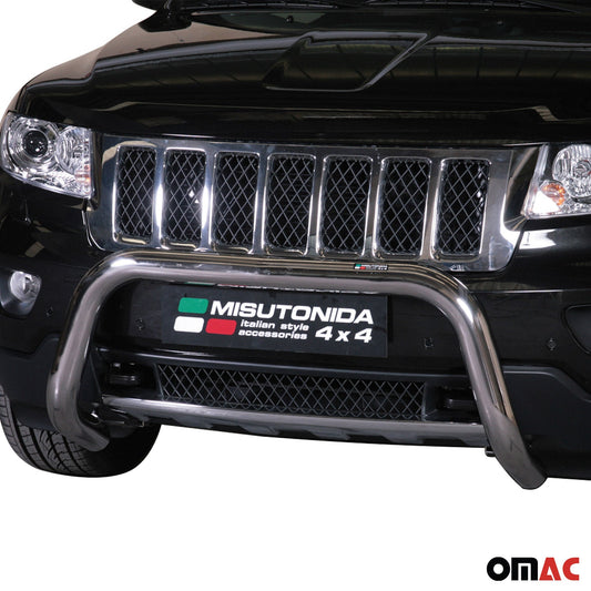 Bară de protecție/buton față pentru Jeep Grand Cherokee 2010-2013, ø76mm, oțel, argintiu