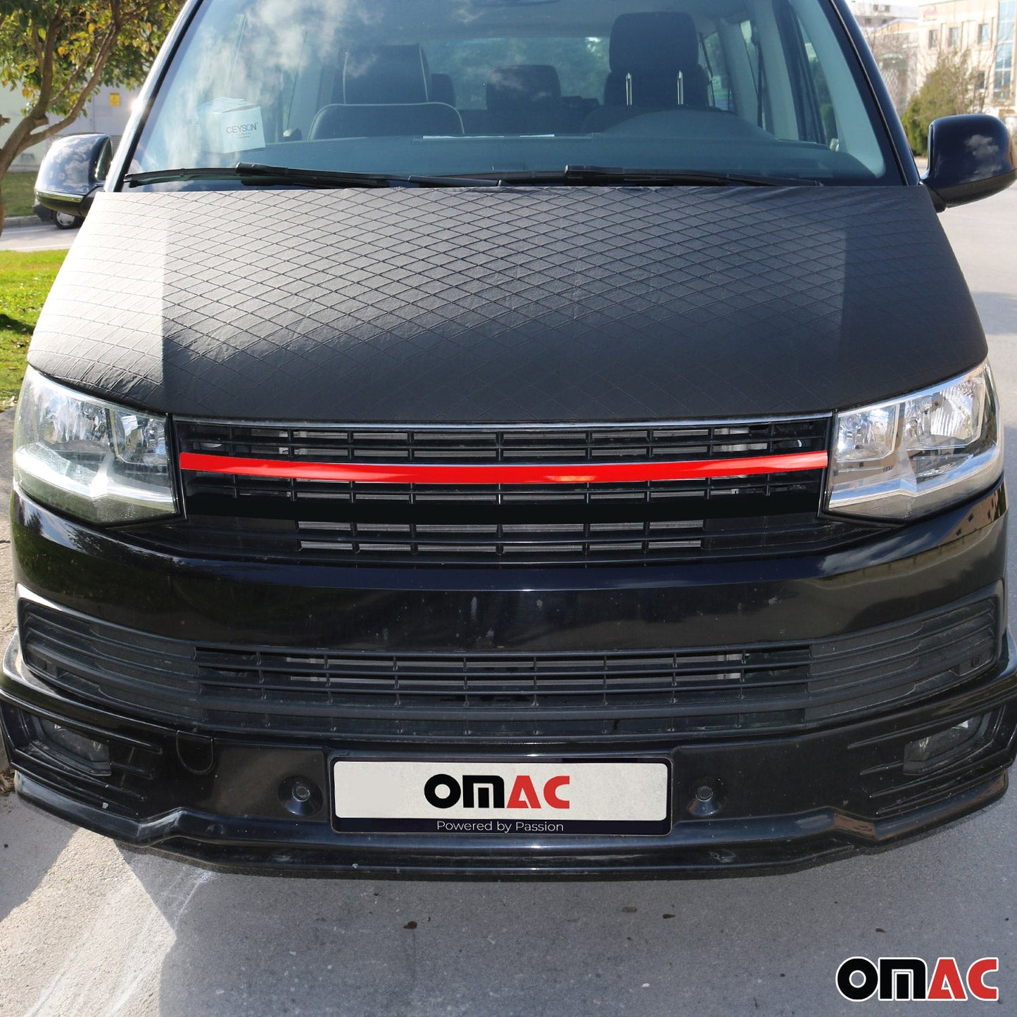 Benzi decorative grilă auto pentru VW T6 Transporter 2015-2019, oțel inoxidabil, roșu