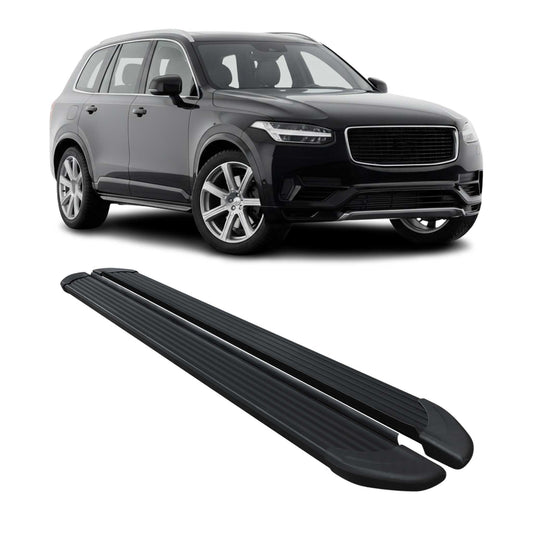 Seitenschweller Trittbretter Schweller für Volvo XC90 2015-2025 Alu Schwarz