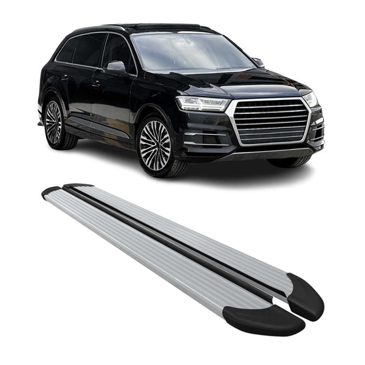Seitenschweller Trittbretter Schweller für Audi Q7 4M 2015-2025 Aluminium Silber