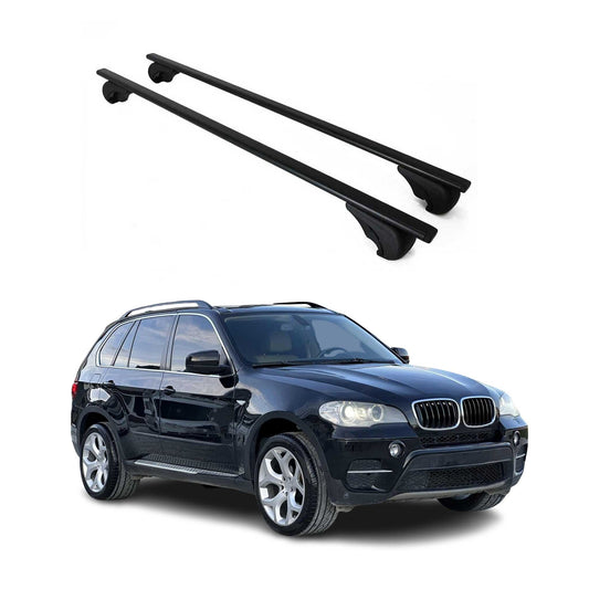 Dachträger Grundtäger für BMW X5 E70 2006-2013 75kg Metall Schwarz 2 tlg