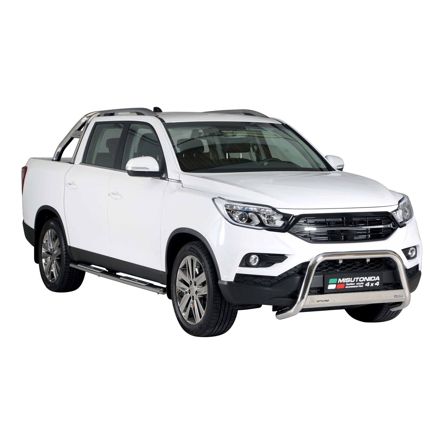 Frontbügel Frontschutzbügel für Ssangyong Musso 2018-2025 ø63mm Stahl Silber