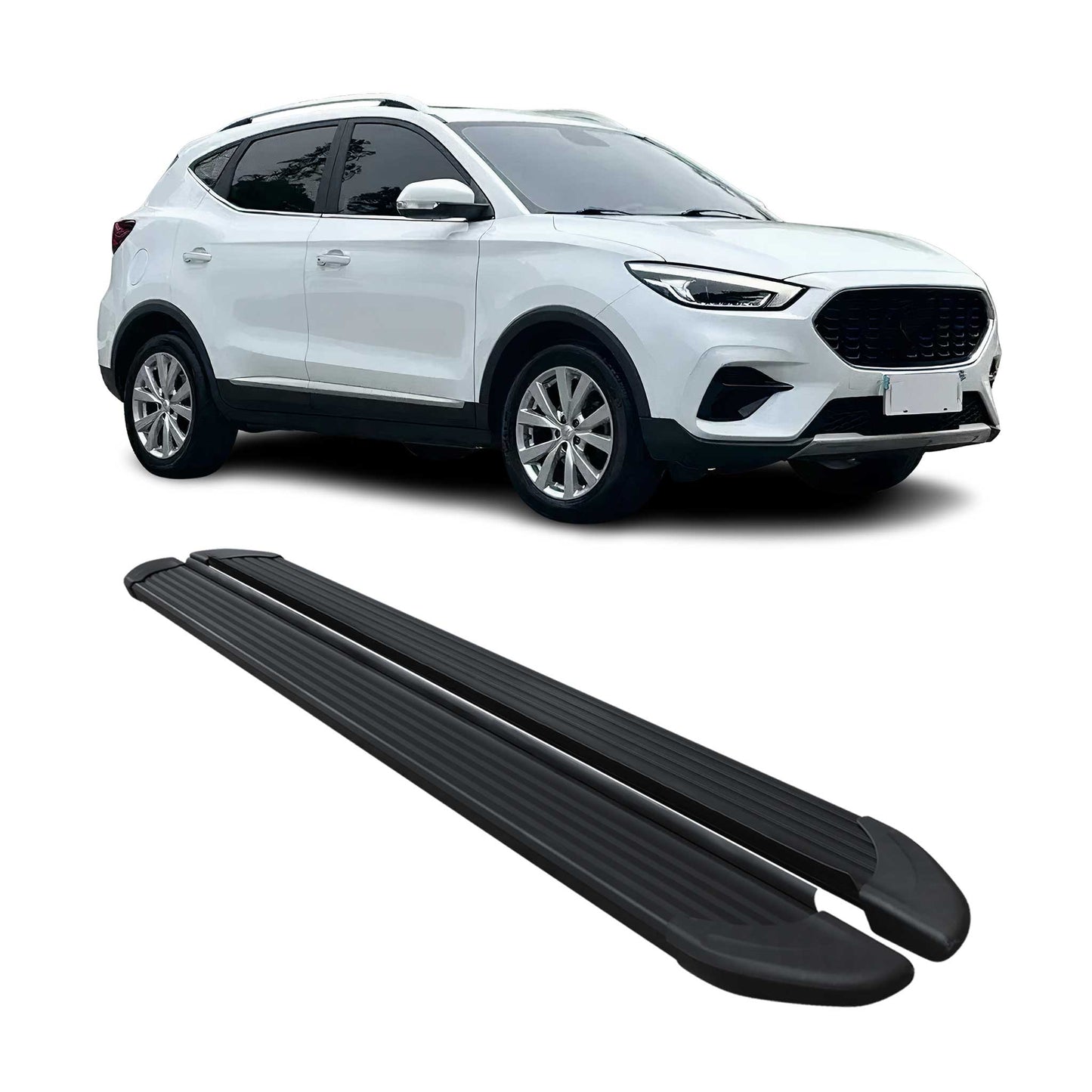 Trittbretter Seitenschweller für MG ZS 2018-2025 Aluminium Schwarz 2 tlg