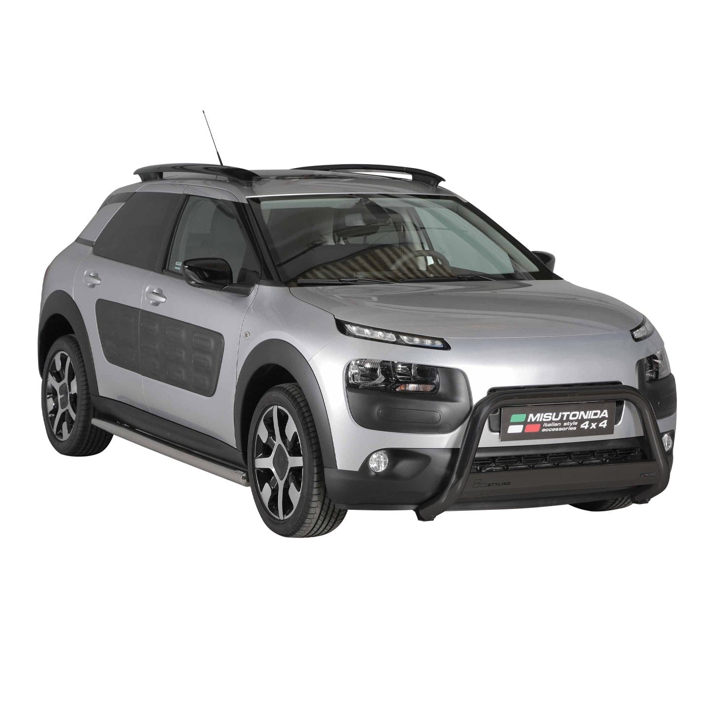Bară de protecție/buton față pentru Citroen C4 Cactus 2014-2020, ø63mm, oțel, negru