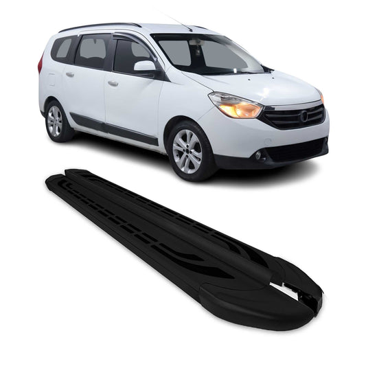 Trittbretter Seitenschweller Seitenbretter für Dacia Lodgy 2012-2024 Alu Schwarz