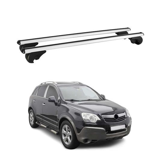 Portbagaj de plafon pentru Opel Antara 2006-2015 75kg aluminiu argintiu 2 buc
