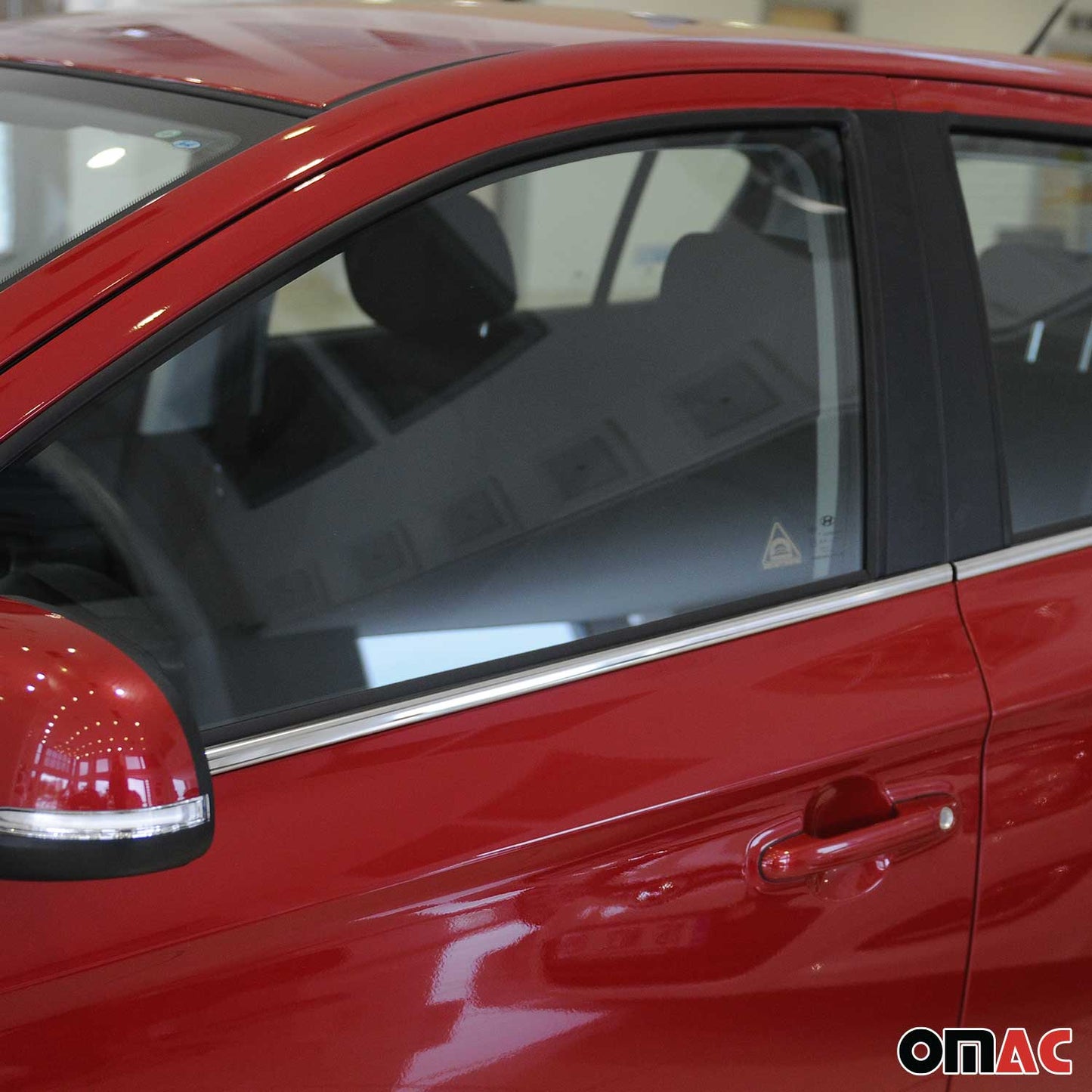 Benzi decorative pentru geamuri Hyundai i20 2008-2014, oțel inoxidabil cromat, 4 bucăți