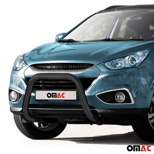 Bară de protecție/apărătoare față din oțel inoxidabil pentru Hyundai IX35 2010-2015, neagră, cu ABE (omologare de tip germană).