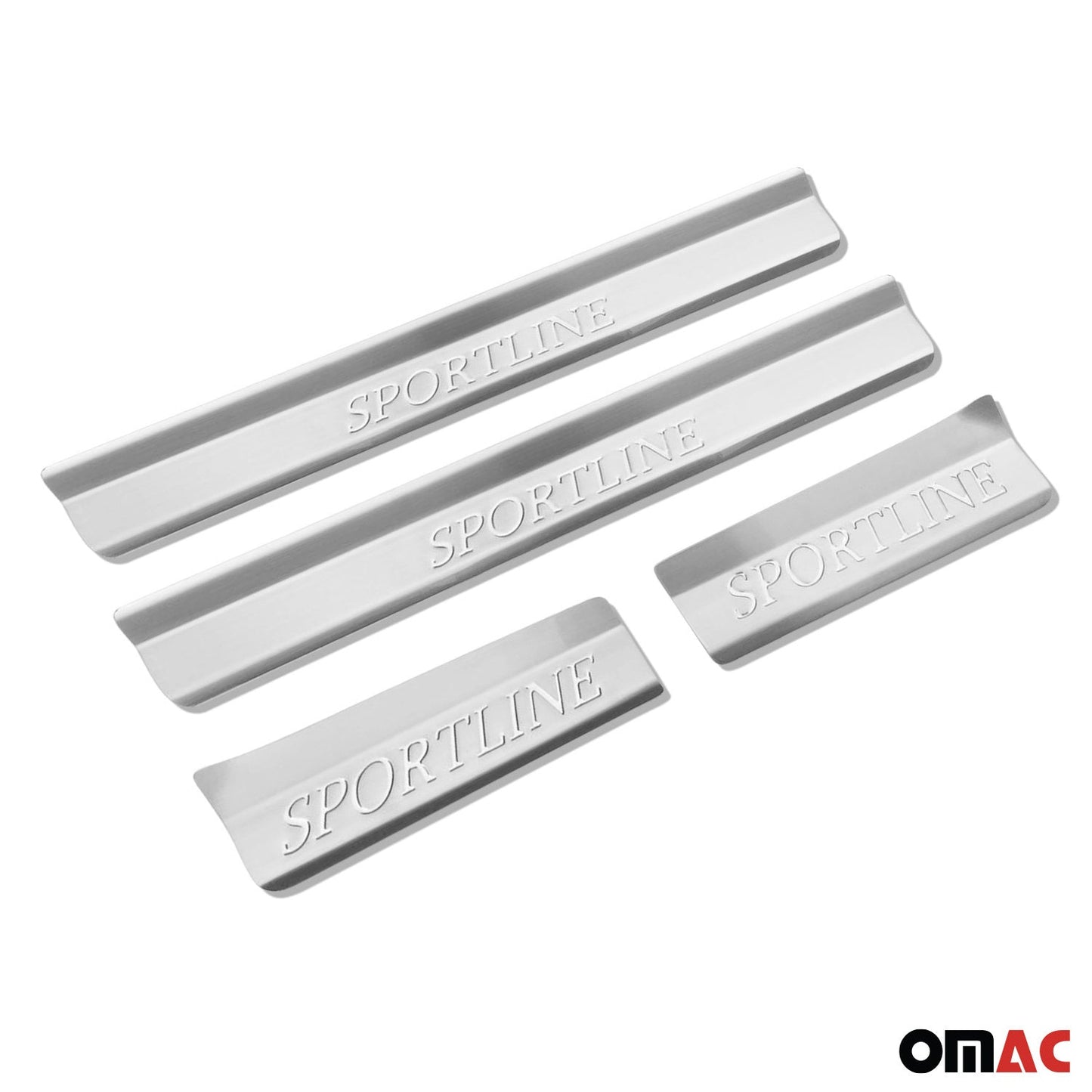 Ornamente prag uși pentru BMW Seria 3 E46 1998-2007, oțel inoxidabil, argintiu, set 4 piese